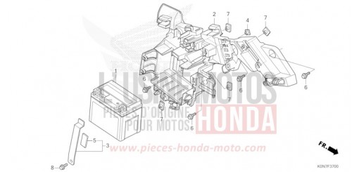 BATTERIE/BOITIER DE BATTERIE CBF125MM de 2021
